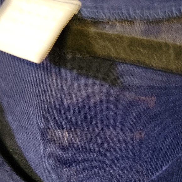 Vintage Medium Rabbit Rabbit Rabbit Classic Midnight Blue Long Sleeve Dress - Picture 5 of 6